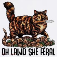 Oh Lawd She Feral Tortoiseshell Cat Women's Hoodie thumb 2