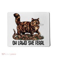 Oh Lawd She Feral Tortoiseshell Cat Mousepad thumb 0
