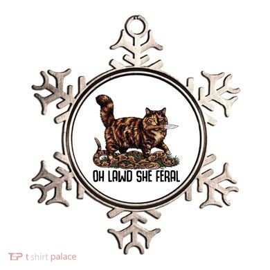 Oh Lawd She Feral Tortoiseshell Cat Ornament