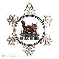 Oh Lawd She Feral Tortoiseshell Cat Ornament thumb 0