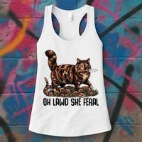 Oh Lawd She Feral Tortoiseshell Cat Women's Tank Top thumb 3