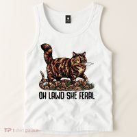 Oh Lawd She Feral Tortoiseshell Cat Tank Top thumb 2