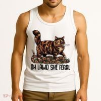 Oh Lawd She Feral Tortoiseshell Cat Tank Top thumb 3