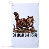 Oh Lawd She Feral Tortoiseshell Cat Golf Towel thumb 0
