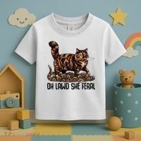 Oh Lawd She Feral Tortoiseshell Cat Toddler T-Shirt thumb 3