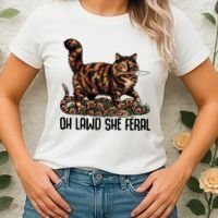 Oh Lawd She Feral Tortoiseshell Cat Women's T-Shirt thumb 2