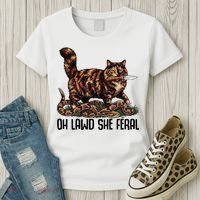 Oh Lawd She Feral Tortoiseshell Cat Women's T-Shirt thumb 3