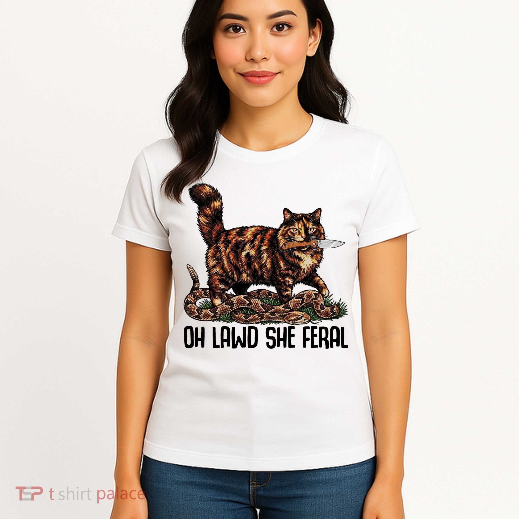 Oh Lawd She Feral Tortoiseshell Cat Women's T-Shirt