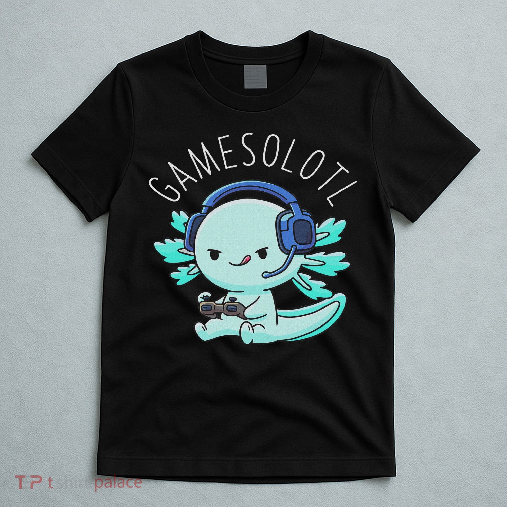 Otaku Lifestyle Threads Co. Gamesolotl Axolotl Gamer Anime Gifts Kawaii T-Shirt