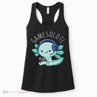 Otaku Lifestyle Threads Co. Gamesolotl Axolotl Gamer Anime Gifts Kawaii Women's Tank Top thumb 0