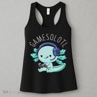 Otaku Lifestyle Threads Co. Gamesolotl Axolotl Gamer Anime Gifts Kawaii Women's Tank Top thumb 3