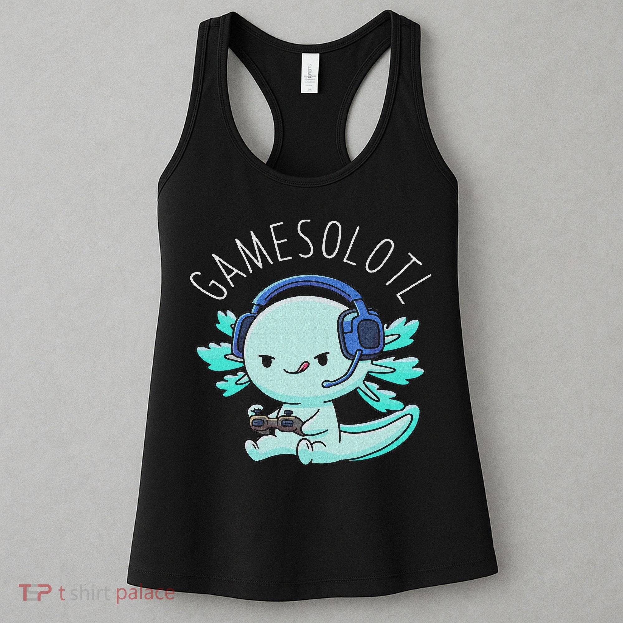 Otaku Lifestyle Threads Co. Gamesolotl Axolotl Gamer Anime Gifts Kawaii Women's Tank Top