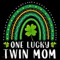 One Lucky Twin Mom Rainbow Saint Patrick's Day Mom Of Twins Coffee Mug thumb 5