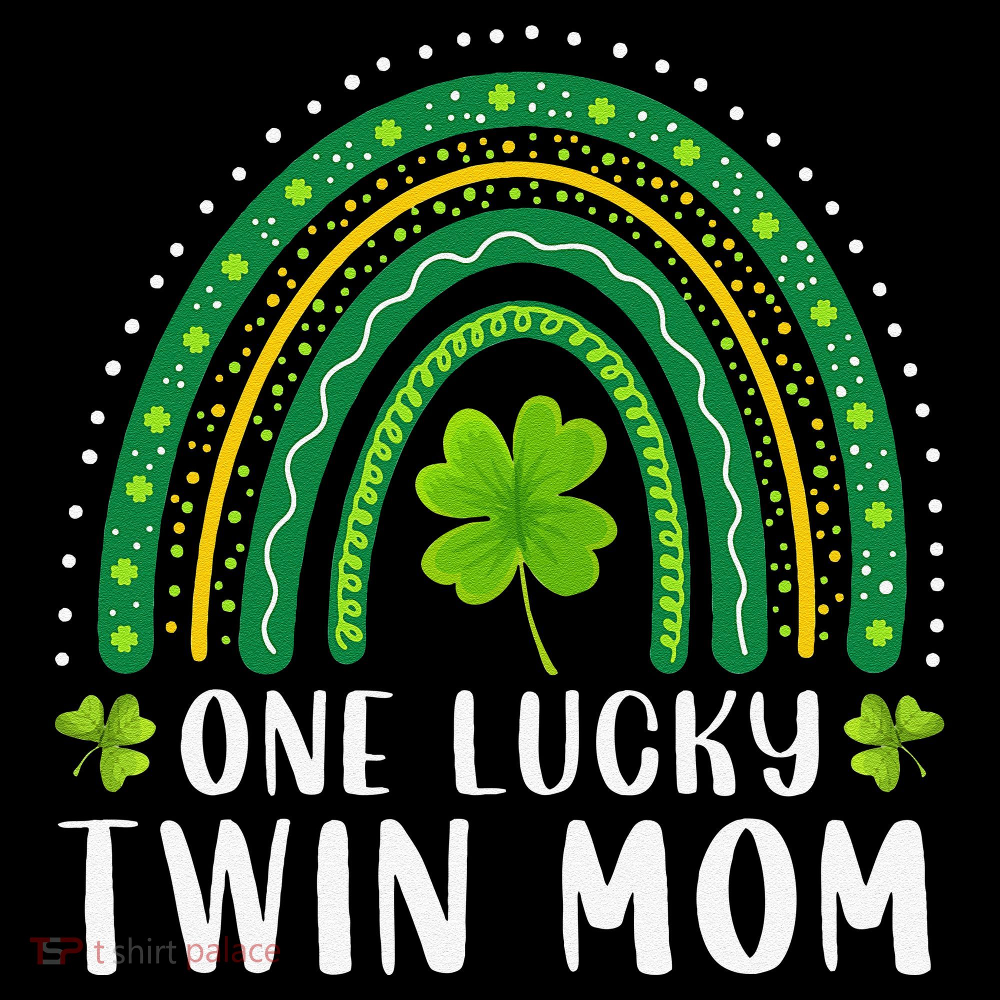 One Lucky Twin Mom Rainbow Saint Patrick's Day Mom Of Twins Coffee Mug