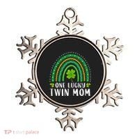 One Lucky Twin Mom Rainbow Saint Patrick's Day Mom Of Twins Ornament thumb 0