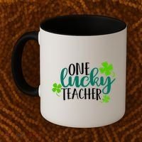 One Lucky Teacher St Patrick's Day Coffee Mug thumb 2