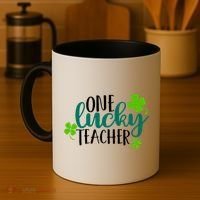 One Lucky Teacher St Patrick's Day Coffee Mug thumb 4