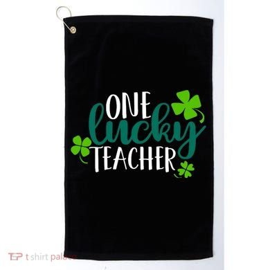 One Lucky Teacher St Patrick's Day Golf Towel