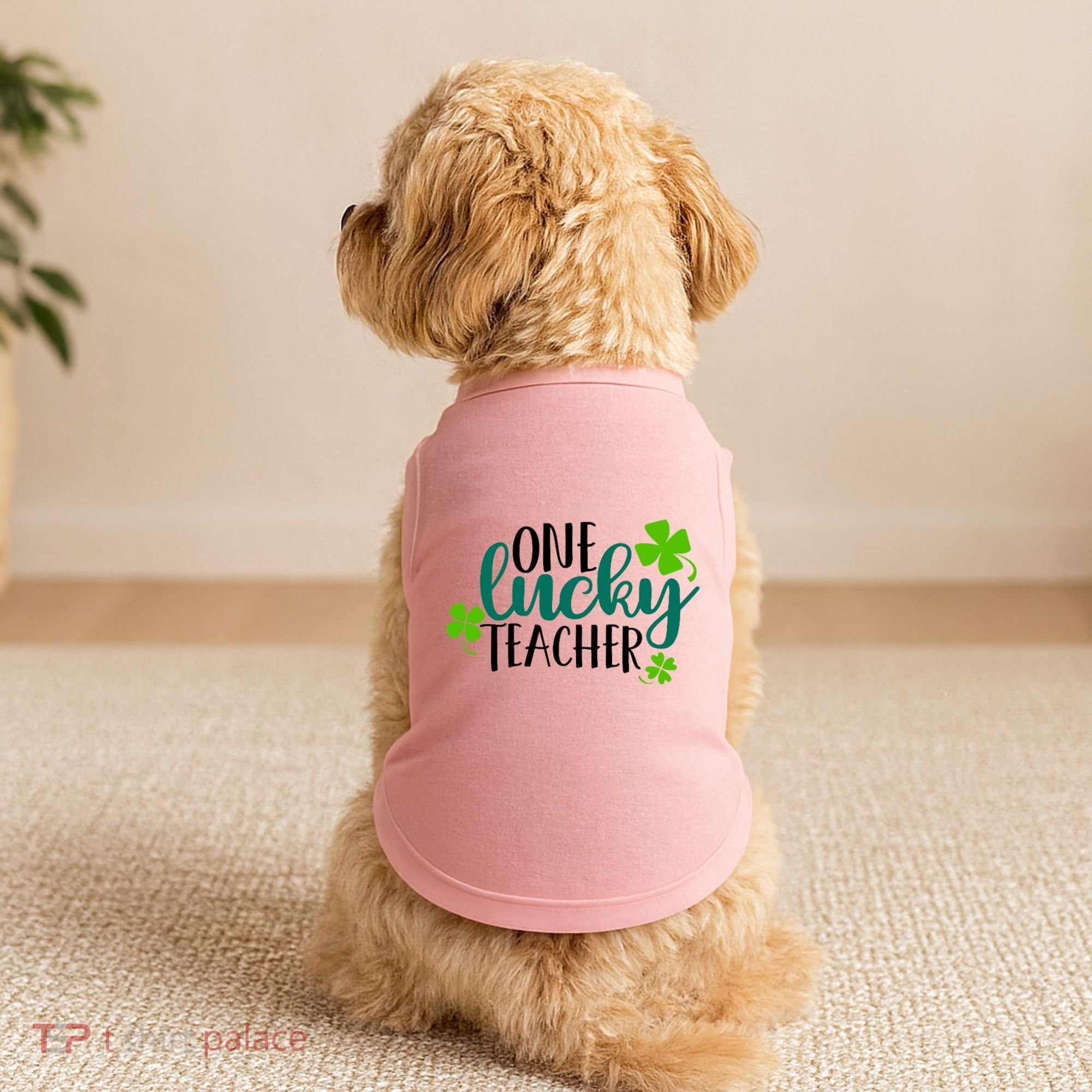 One Lucky Teacher St Patrick's Day Doggie Tank