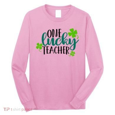 One Lucky Teacher St Patrick's Day Long Sleeve Shirt