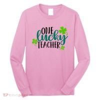 One Lucky Teacher St Patrick's Day Long Sleeve Shirt thumb 0