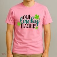 One Lucky Teacher St Patrick's Day T-Shirt thumb 3