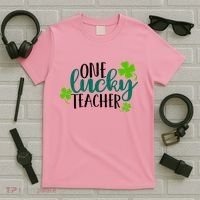 One Lucky Teacher St Patrick's Day T-Shirt thumb 5