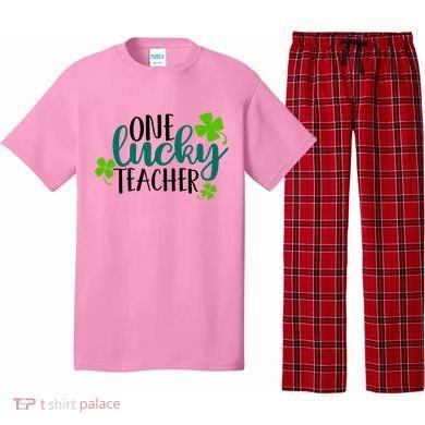 One Lucky Teacher St Patrick's Day Pajama Set