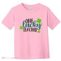 One Lucky Teacher St Patrick's Day Toddler T-Shirt thumb 0