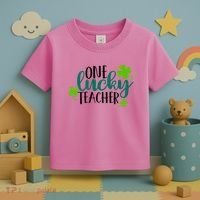 One Lucky Teacher St Patrick's Day Toddler T-Shirt thumb 3