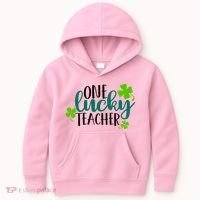One Lucky Teacher St Patrick's Day Kids Hoodie thumb 0