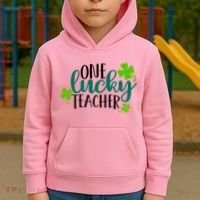 One Lucky Teacher St Patrick's Day Kids Hoodie thumb 2