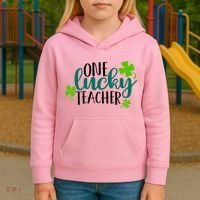 One Lucky Teacher St Patrick's Day Kids Hoodie thumb 3