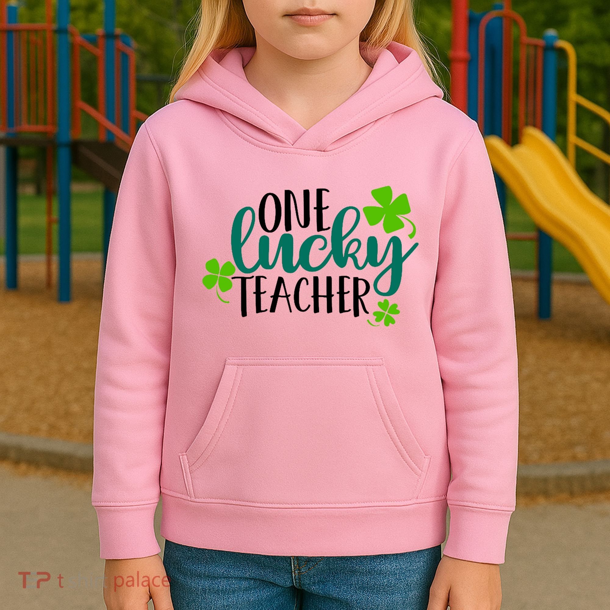 One Lucky Teacher St Patrick's Day Kids Hoodie