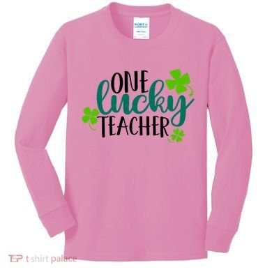 One Lucky Teacher St Patrick's Day Kids Long Sleeve Shirt