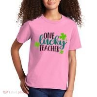 One Lucky Teacher St Patrick's Day Kids T-Shirt thumb 2
