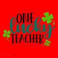 One Lucky Teacher St Patrick's Day Santa Hat thumb 1