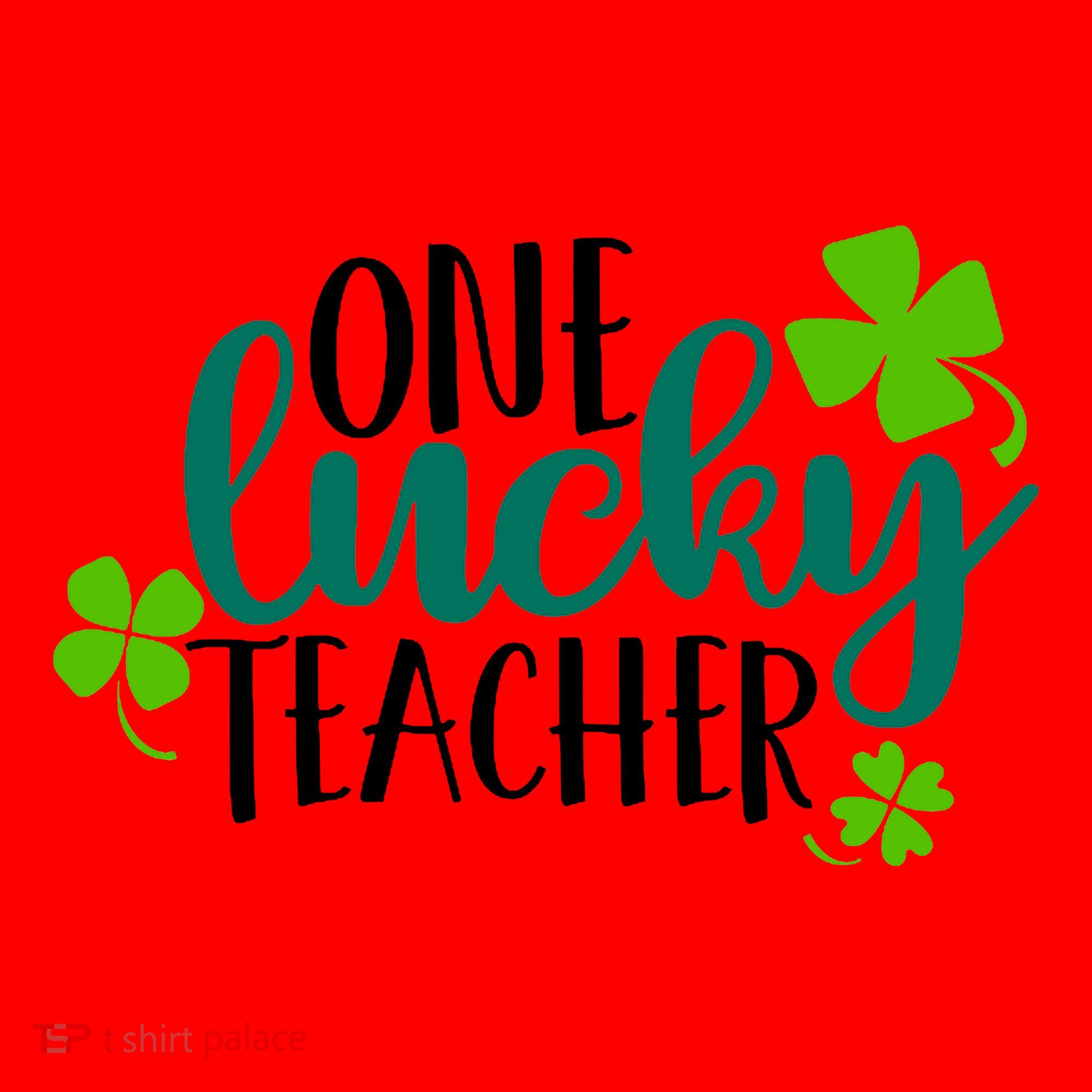 One Lucky Teacher St Patrick's Day Santa Hat