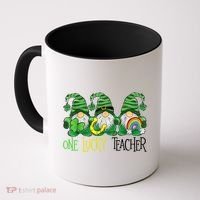 One Lucky Teacher Gnome St Patrick's Day Coffee Mug thumb 0