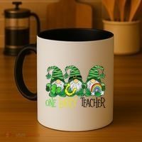 One Lucky Teacher Gnome St Patrick's Day Coffee Mug thumb 4