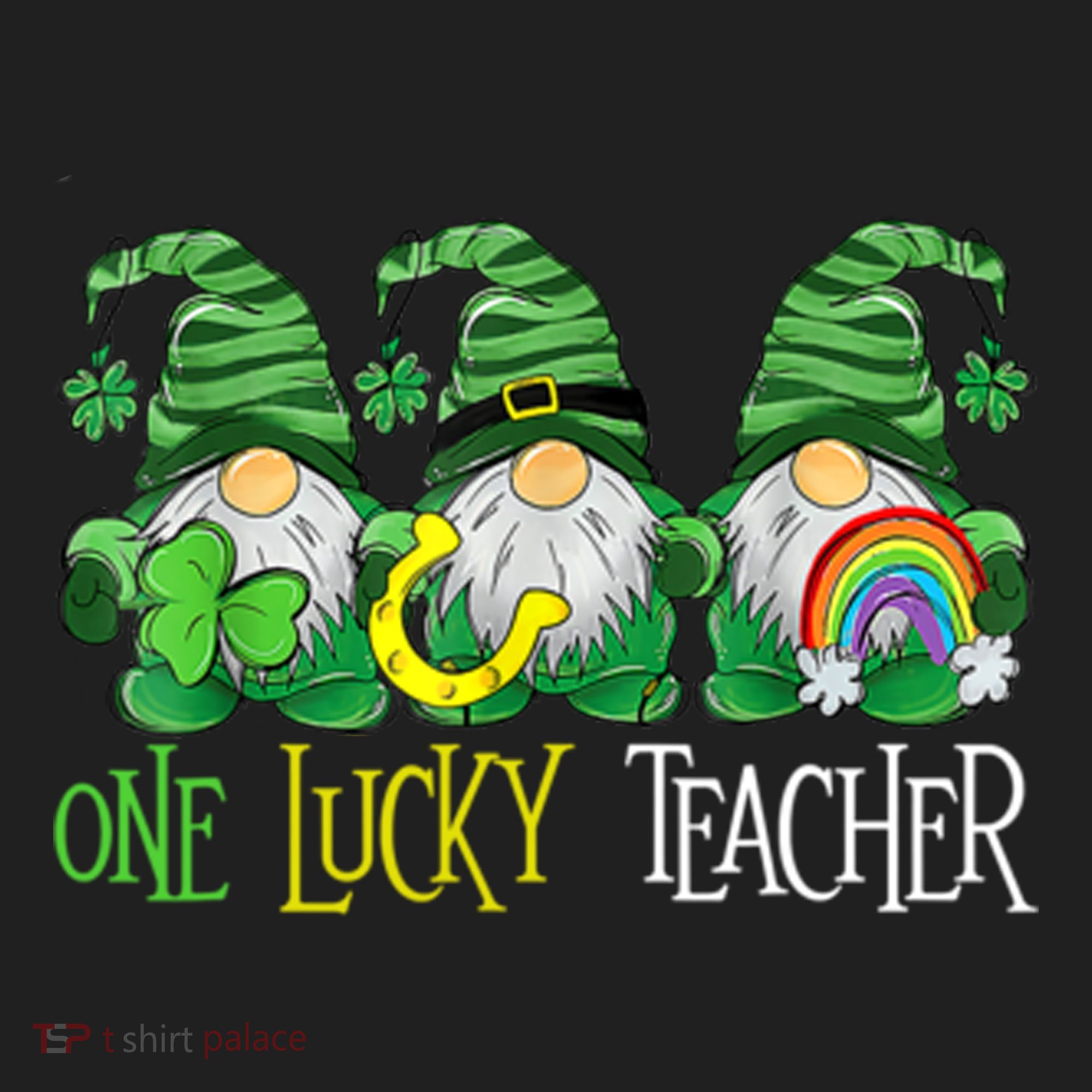 One Lucky Teacher Gnome St Patrick's Day Tumbler