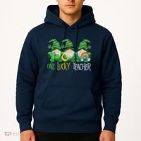 One Lucky Teacher Gnome St Patrick's Day Hoodie thumb 2