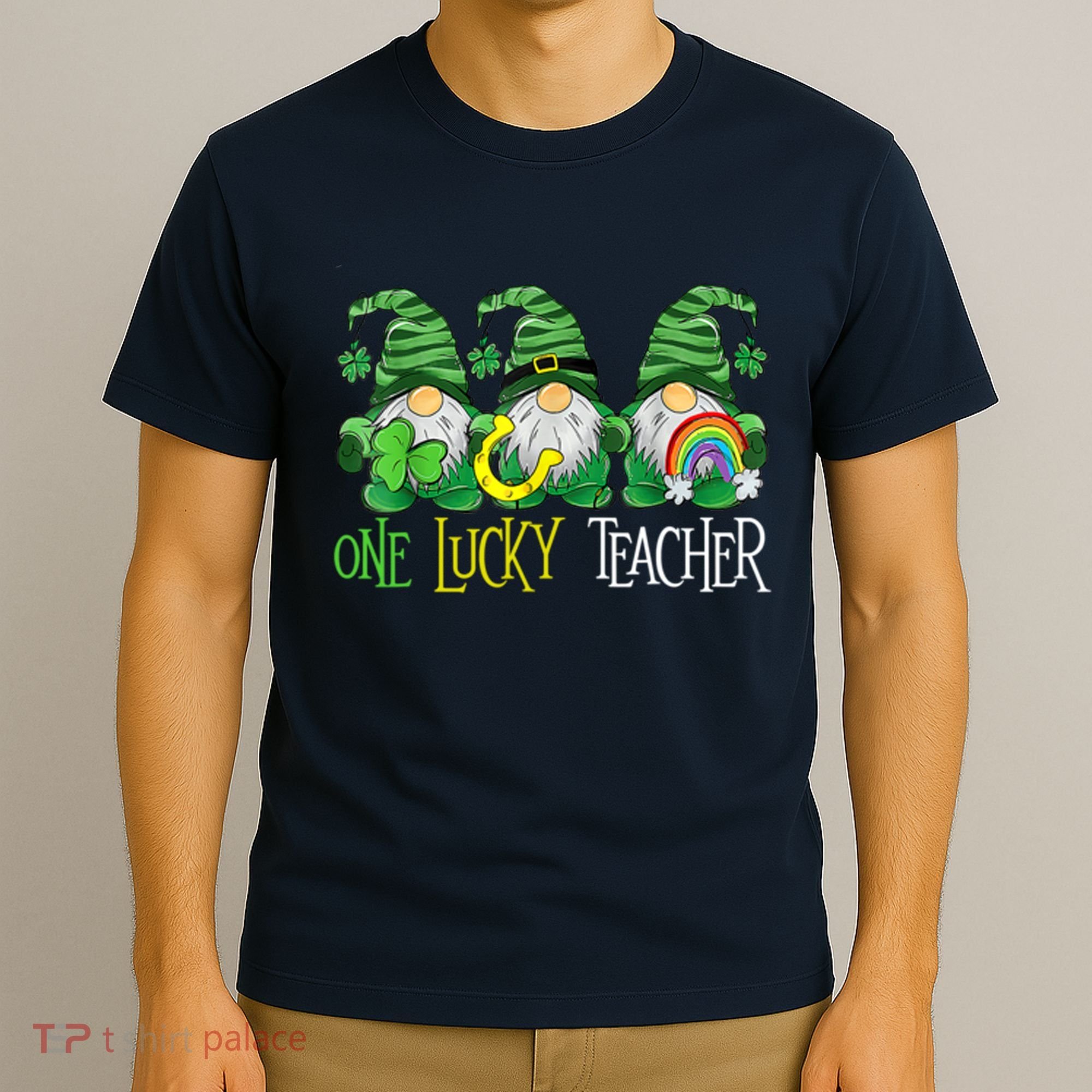 One Lucky Teacher Gnome St Patrick's Day T-Shirt