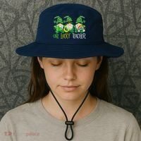 One Lucky Teacher Gnome St Patrick's Day Bucket Hat thumb 3