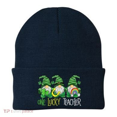 One Lucky Teacher Gnome St Patrick's Day Beanie