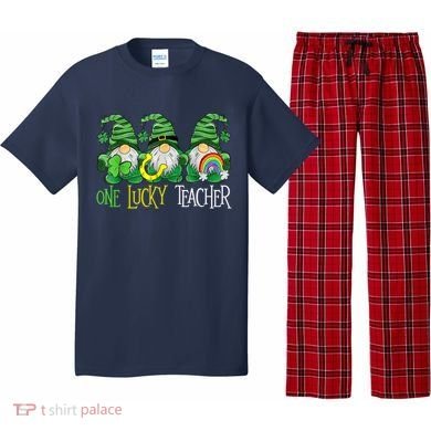 One Lucky Teacher Gnome St Patrick's Day Pajama Set