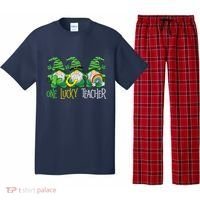 One Lucky Teacher Gnome St Patrick's Day Pajama Set thumb 0