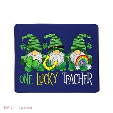 One Lucky Teacher Gnome St Patrick's Day Mousepad