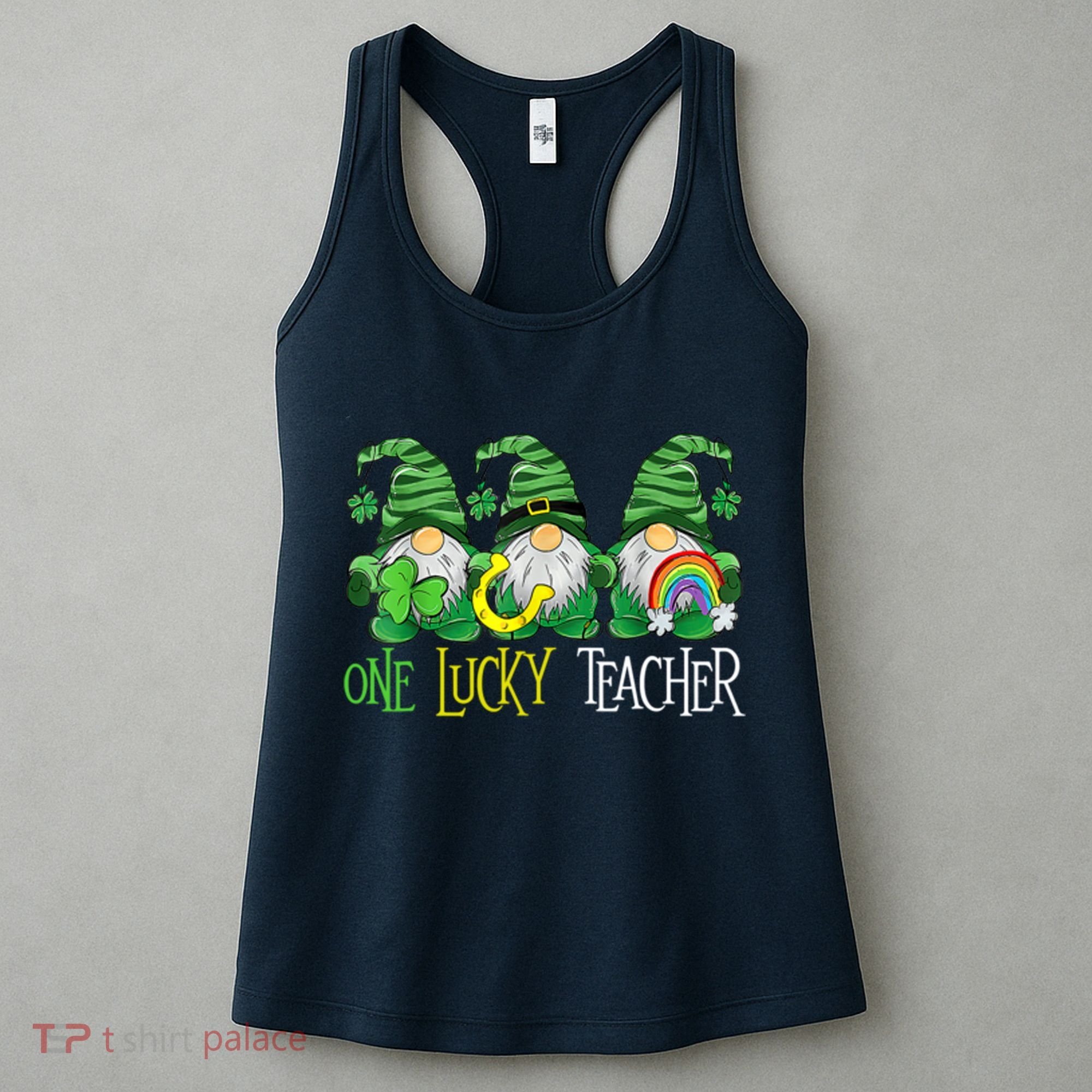 One Lucky Teacher Gnome St Patrick's Day Women's Tank Top