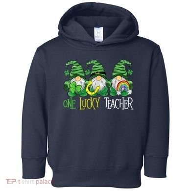 One Lucky Teacher Gnome St Patrick's Day Toddler Hoodie